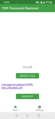 PDF Password Remover android App screenshot 1